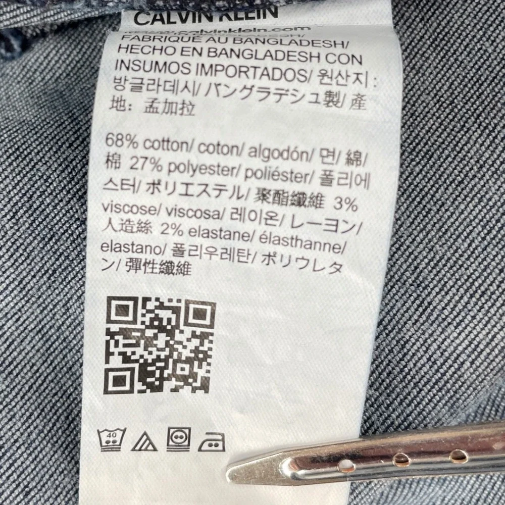 Calvin Klein‎ Jeans Slim Boyfriend Women 2 Blue Dark Wash Stretch Denim